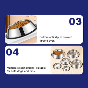 Wholesale Pet <b>Feeder</b> Stainless Eco Spill Proof Water Stainless Steel <b>Feeders</b> Pet Bowl With Non-slip Pad - Product Image 5