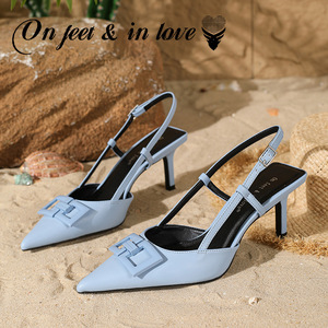 Nuovi Sandali Donna Primavera 2026 con <span class=keywords><strong>Tacco</strong></span> a Spillo in Pizzo 6-8cm, Slingback Monofascia, Punta Affusolata, Effetto Snellente, Moda - Product Image 2