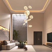 Lustre en verre personnalisé ANNO, nouveau design, long et moderne