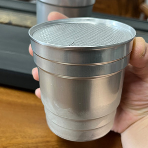 Logo personalizzato campeggio tazza di alluminio con coperchio monouso 500ml di capacità per feste caffè falò che serve Dessert e Cola - Product Image 6