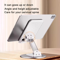 Support de bureau portable Hotriple F11, réglable, pliable, support de table rotatif à 360°, support de téléphone portable flexible, métal+ABS+PC