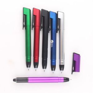 Multifunctional Mobile Phone Holder Stylus Plastic Ballpoint <b>Pen</b> With LED Light Logo Printing Customized - Product Image 6