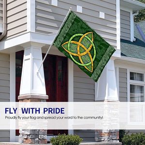 3x5 pies de poliéster de alta calidad Trinity Knot Bandera de Irlanda para la decoración del dormitorio universitario - Product Image 4