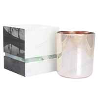 Bocaux à Bougies en Verre de Haute Qualité à Fond Droit avec Couvercles, 3oz, 4oz, 6oz, 8oz, 10oz, 12oz, 14oz, 15oz, 16oz