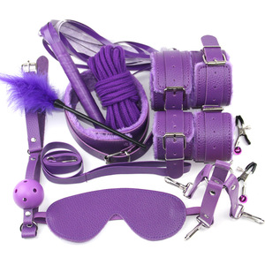 ชุดอุปกรณ์บอนด์เดจ 10 ชิ้น หนังสีดำ ชุด BDSM พร้อมผ้าปิดตา เชือก และอุปกรณ์รัด สำหรับการเล่นสำหรับผู้ใหญ่ - Product Image 3