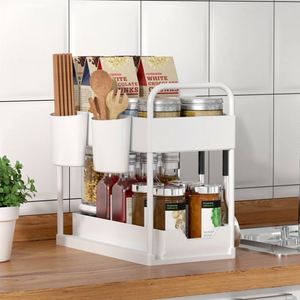 Ly217 Carbon Steel New Design Holders <b>Spice</b> <b>Racks</b> Under Sink <b>Kitchen</b> Storage Organizations - Product Image 1
