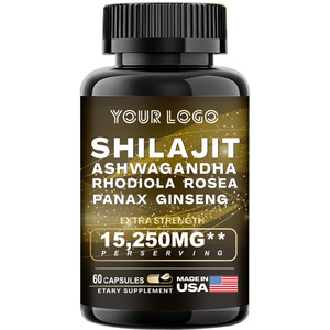Capsules de Shilajit 9000MG avec Ashwagandha Rhodiola Rosea Panax Ginseng Extra Strength Muscle Builder pour hommes et femmes - Product Image 6