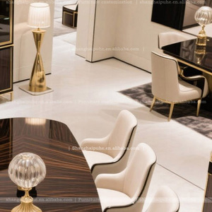 <span class=keywords><strong>Table</strong></span> à manger de luxe en bois massif ébène peint brillant pour <span class=keywords><strong>8</strong></span> <span class=keywords><strong>personnes</strong></span> étendue 3m grand <span class=keywords><strong>ovale</strong></span> spécialement conçu Doré - Product Image 3