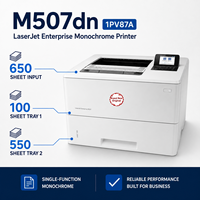 Impresora Láser Monocromática H P M507dn, 43 ppm, A4, 1200x1200 DPI, Dúplex Automático, Gigabit Ethernet, 150000 Páginas, AirPrint, Mopria