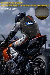 Sac à dos unisexe <span class=keywords><strong>LED</strong></span> Knight Softback étanche USB APP Control Programmable <span class=keywords><strong>LED</strong></span> Lights Cool DIY Motorcycle Riding Zipper 56-77L - Product Image 3