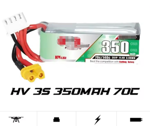 <b>3S</b> GNB 11.4V 80C 350mAh <b>Lipo</b> <b>Battery</b> XT30 for BETAFPV Beta75X/<b>3S</b> Beta65X/2S Whoop Drones Parts - Product Image 2