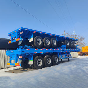 Semirremolque de Plataforma Plana de 4 Ejes <span class=keywords><strong>y</strong></span> 40 Pies a Bajo Precio, Dimensiones del Camión <span class=keywords><strong>y</strong></span> Remolque, Remolque de Plataforma Plana de 40 Pies - Product Image 4