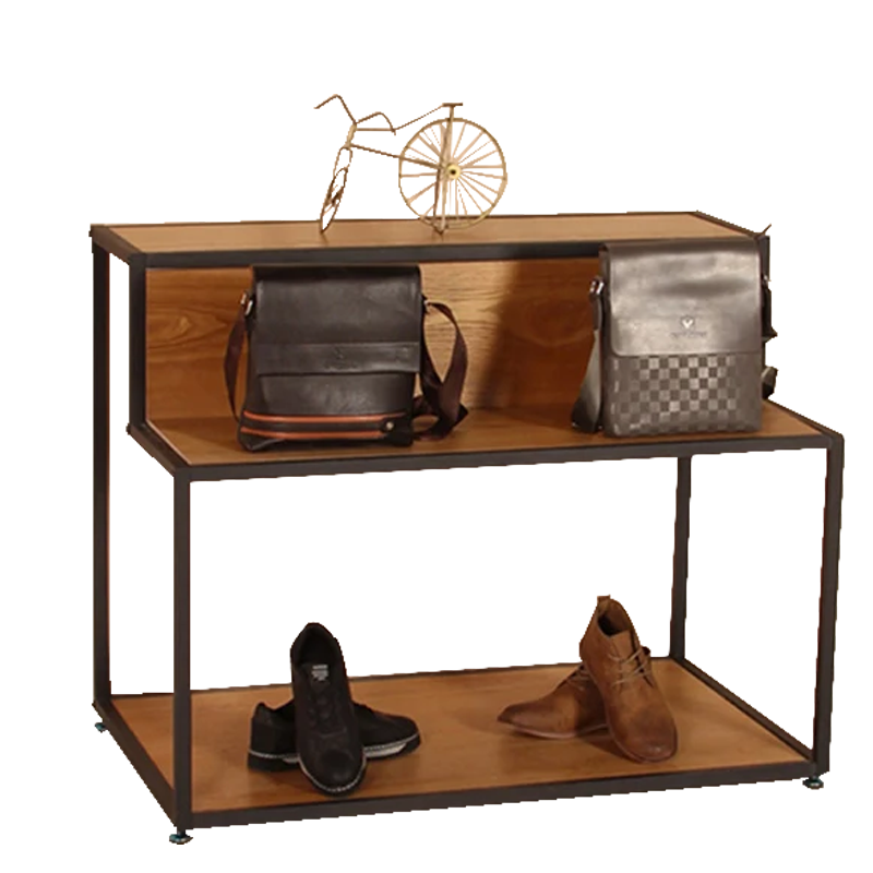 Apache Metal Floor Panel Display Rack Supermarket Shelves for Clothing Shoes Bags for Stores and Retail Spaces — view 1
