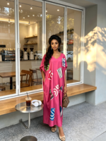 Nouvelle Robe Musulmane Décontractée Ample à Col en V pour Femme, Imprimée avec Motifs Fantaisie, Vêtement Africain en Tissu, Collection Été 2026, Vente en Gros
