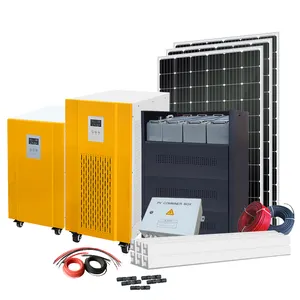 10kva שמש היברידי פנל מערכת 10kw 15kw off רשת סוללה מלא 10kw בית שמש מערכת ליתיום עבור בתי בית