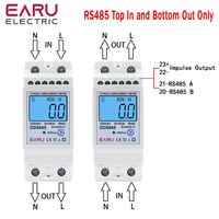 Compteur d'énergie bidirectionnel multifonction 230V 100A avec réinitialisation, pour énergie solaire, tension, courant, fréquence, communication RS485 DDS665-