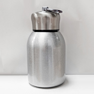 Mini Full Rhinestone Chubby Stainless Steel Vacuum <b>Flask</b> 10oz 300ml Pocket Thermal <b>Bottle</b> Pearl Chain Dual Decor Wholesale - Product Image 6