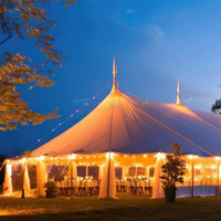 Tentes de réception extérieures imperméables pour 300 personnes, chapiteaux de mariage hauts, tentes de fête, tentes de festival avec parois latérales