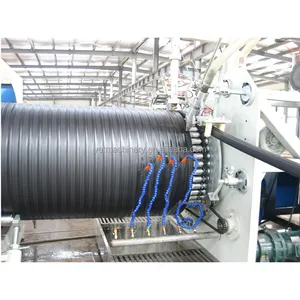 Hollow Wall Spiral Winding Sewer Corrugated Pipe Extrusion Manufacturing Production Machine Line
