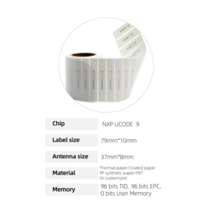 Tag <span class=keywords><strong>RFID</strong></span> UHF U8/U9 Mini Tahan Air untuk Keamanan Pelacakan Anti Rusak Perhiasan Pasif PET 860-960Mhz Khusus - Product Image 5