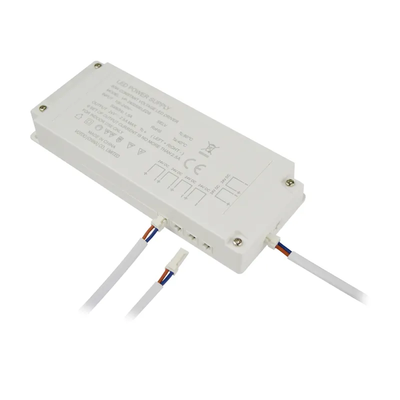 Ultra Thin 2500mA 2.5A 60W Watt Constant Voltage Power Supply AC 100-240 Volt DC 24V LED Driver for Ceiling Lights