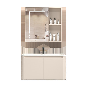 Meuble de salle de bain en aluminium Beyond Space avec miroir intelligent et lavabo en céramique monobloc - Product Image 5
