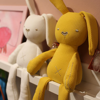 Peluche Lapin Mignon de 70 cm en Coton PP Ultra Doux, Coussin Apaisant, Cadeau Unisexe