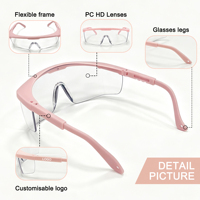 Lunettes de soleil de sport personnalisables légères et transparentes, anti-buée, anti-éclaboussures, verres optiques UV400, monture PC demi-cerclée