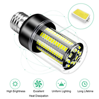 Ampoule LED Corn E14 E27 B22 à économie d'énergie, nouvelle conception LOHAS, super éclairage, pour la maison