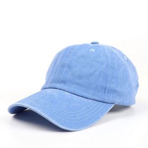 Casquette de baseball en jean personnalisée de haute qualité avec logo brodé, 100 % coton, 6 panneaux, effet vieilli et délavé, style cowboy - Product Image 3