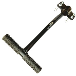 Manillares para asiento infantil de acero negro con Supergrip para accesorios de bicicleta para niños - Product Image 1