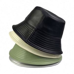 Wholesale High Quality Custom Designer Reversible Wholesale Blank Snakeskin Pu Leather Bucket <b>Hat</b> - Product Image 1