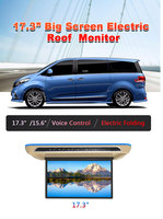 Pantalla Motorizada Eléctrica Automática de 15.6 Pulgadas para Auto, Monitor de Techo Abatible con Android, Control Remoto, WiFi, USB, Sistema de Entretenimiento para Auto