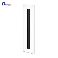 Diffuseur linéaire à fente unique en aluminium, grille de ventilation murale ou de plafond à montage apparent, registre d'alimentation réglable pour CVC