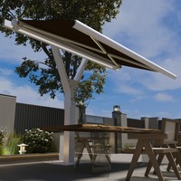 Auvent de terrasse rétractable motorisé à commande à distance, personnalisé, moderne, pour jardin extérieur, avec cassette intégrale