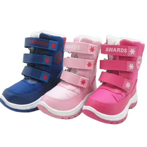 Waterproof warm child boot high ankle winter girls kids snow boots