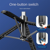 Trépied perche à selfie sans fil B17 1,8 m extensible avec télécommande pour enregistrement vidéo et support de caméra rotatif à 360°