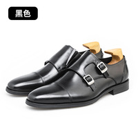 Chaussures plates pour hommes en cuir véritable, style britannique, couleur unie noire, pour la conduite, les occasions formelles, les affaires et les mariages