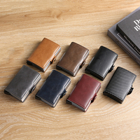 Dompet Kartu Pria Anti RFID Dompet Kartu Kulit Pria untuk Kartu Bisnis