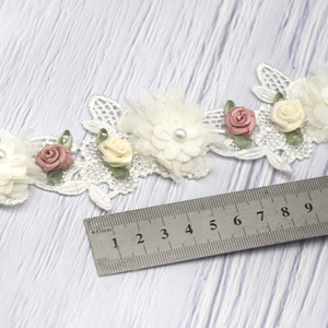 Loại Mới Handmade DIY Bướm Wedding Flower Bán Buôn Lưới Ren Ribbon Vải Quần Áo Trang Chủ Dệt May Trang Trí Ren Trim - Product Image 2