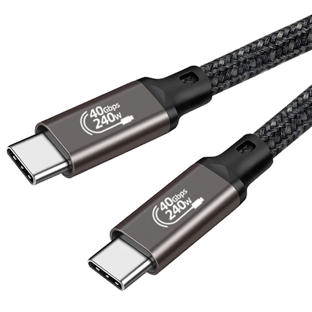 240W Usb Cable Type-C to Type-C Audio and Video Cables 40Gbps Data Cable
