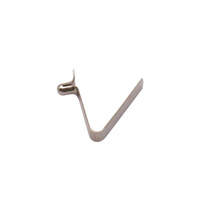 Clip à ressort double bouton-poussoir en forme de V de 3 mm, nickelé, en acier inoxydable, avec goupille de verrouillage pour tube, capacité de charge de 10 lb, pour poteau de tente
