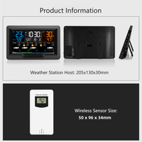 Stasiun Cuaca LCD Warna Indoor Outdoor YDD dan Sensor Luar Ruangan untuk Pemantauan Lingkungan Komersial