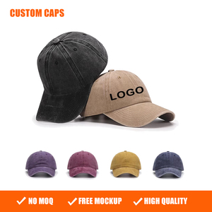 Bán Buôn Unisex Cổ Điển Bông Có Thể Điều Chỉnh Người Đàn Ông Của Hat Rửa Thời Trang Mũ Bóng Chày Tùy Chỉnh Thêu Biểu Tượng Đau Khổ Cha Mũ - Product Image 1