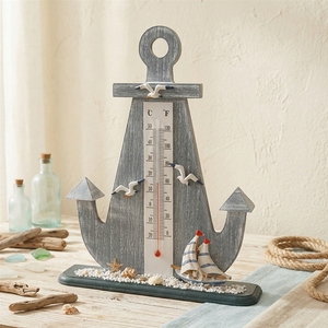 Thermomètre décoratif de bureau en forme d'<span class=keywords><strong>ancre</strong></span> de style nautique rétro Hailan, pour la maison et les intérieurs haut de gamme - Product Image 4