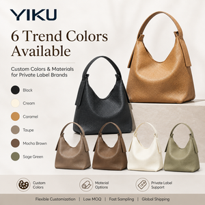 Bolso <span class=keywords><strong>de</strong></span> Mano <span class=keywords><strong>de</strong></span> Cuero Auténtico con Logotipo Personalizado YIKU, Bolso <span class=keywords><strong>de</strong></span> Mensajero <span class=keywords><strong>de</strong></span> Cuero Genuino con Patrón Lichee Vintage <span class=keywords><strong>de</strong></span> Alta Gama para Mujer - Product Image 2