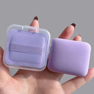 Fabrik benutzer definierte lila Farbe trocken nass Schwamm Puff rundes Dreieck quadratische Form kleines Kissen <span class=keywords><strong>Make</strong></span>-up Marshmallow Luftkissen Puff - Product Image 5