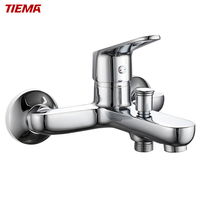 Robinet de bain et de douche TIEMA en laiton avec corps en laiton et noyau en céramique, à poignée unique chromée, pour usage hôtelier, haute qualité, vente en gros