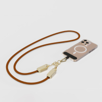 Câble USB-C vers USB-C 2-en-1 en cuir, lanière de charge portable et synchronisation rapide des données, collier tressé haut de gamme multi-appareils