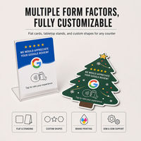 Support d'affichage étanche en PVC avec technologie NFC 2mm NTAG213, porte-carte à puce personnalisé pour carte de membre, utilisation hôtelière, avis Google